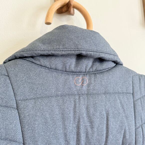 Calia Gray High Collar Quilted Vest - Small - Picture 5 of 7